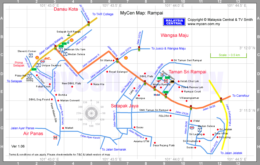 Peta Daerah Wilayah Persekutuan Kuala Lumpur Bahagian