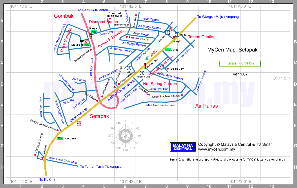 MALAYSIA CENTRAL: MyCen Maps: Map Of Setapak, Kuala Lumpur