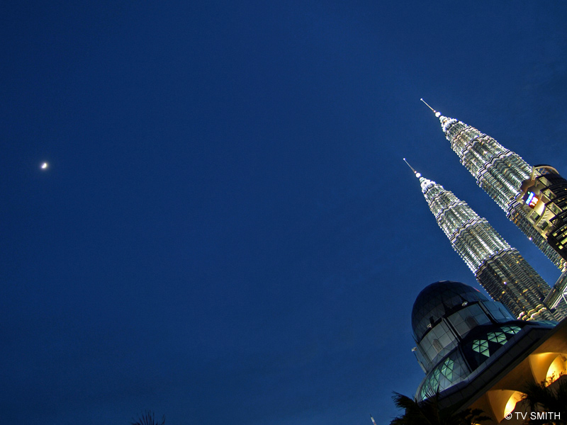 Moonrise Over KLCC Mosque